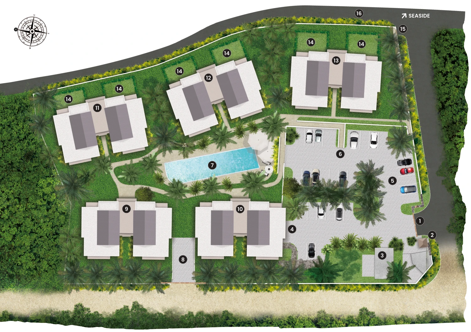 Melville Beachfront Apartments Site Plan