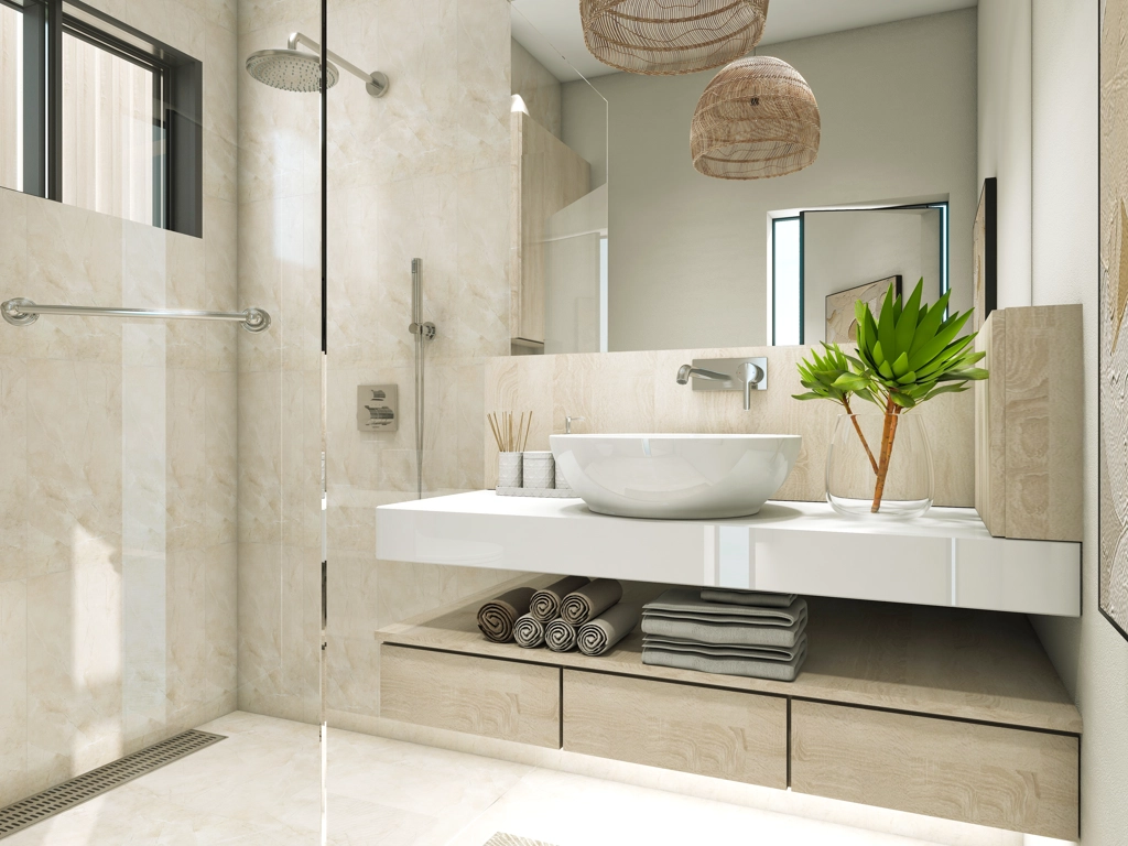Melville Beachfront Apartments Master Bathroom